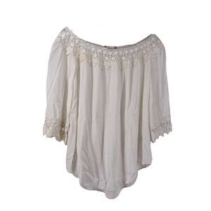Altard State Top Off The Shoulder Crochet Lace Bohemian Casual Size S Romantic
